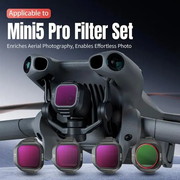 DJI Mini 5 Pro STARTRC -kameran linssisuodin, CPL, YÖ, 3-in-1 CPL ND16/64, 4-in-1 CPL ND8/32/128, 4-in-1 CPL ND16/64 YÖ, 6-in-1 Mixed-suodin