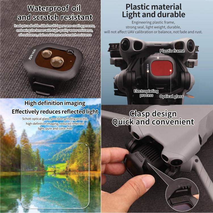 DJI Mini 5 Pro ND-filter Kit (CB-serie) för drönare. ND filter för DJI Mini 5 Pro tillbehör.