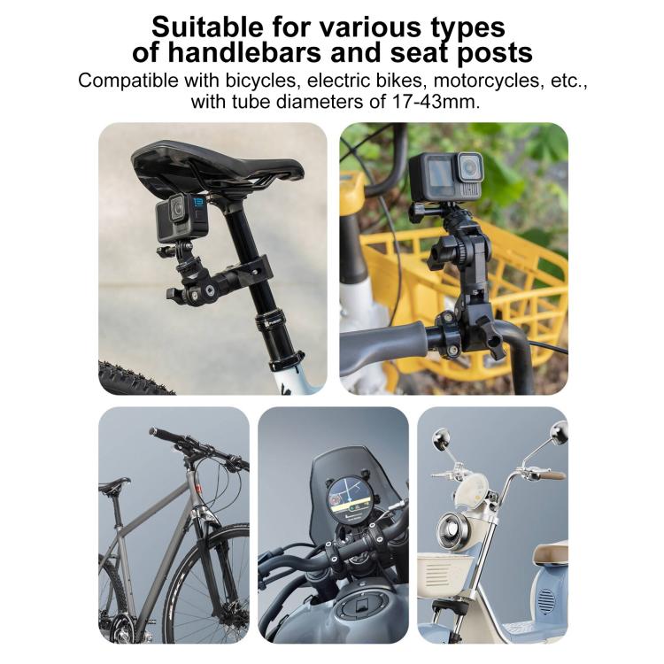 Polkupyörän pidike actionka ohjaustankoon - Yleismallinen polkupyörän pidike action-kameralle
