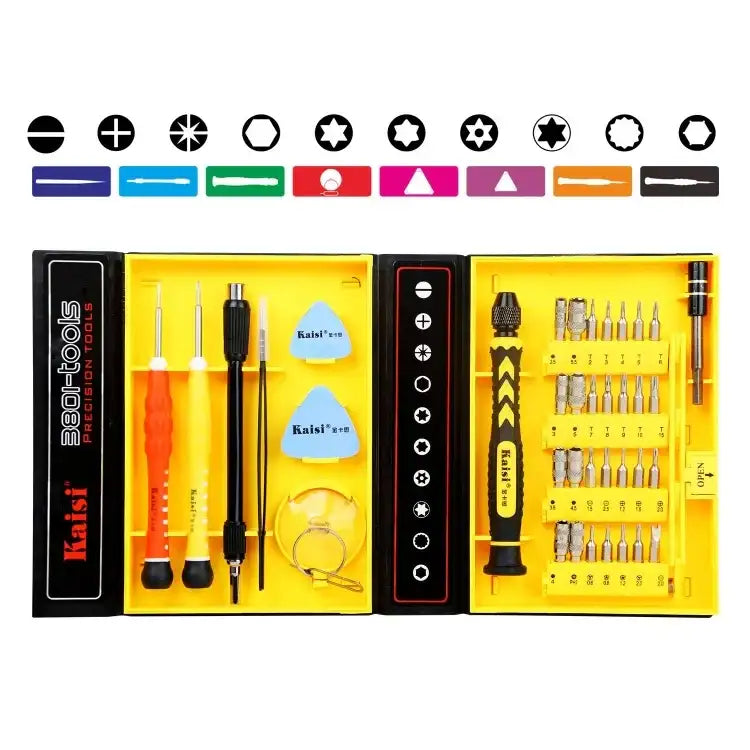 Verktygskit 38 delar - Skruvmejslar / Bits i praktiskt fodral - Action King