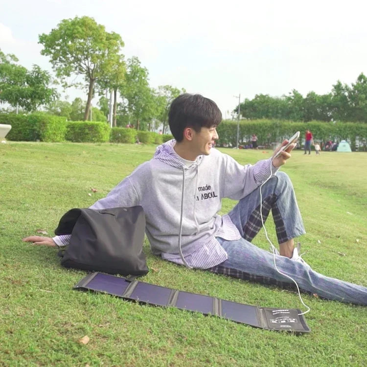 Hopfällbar 21W Solpanel för Friluftsliv, Resor och Snabbladdning