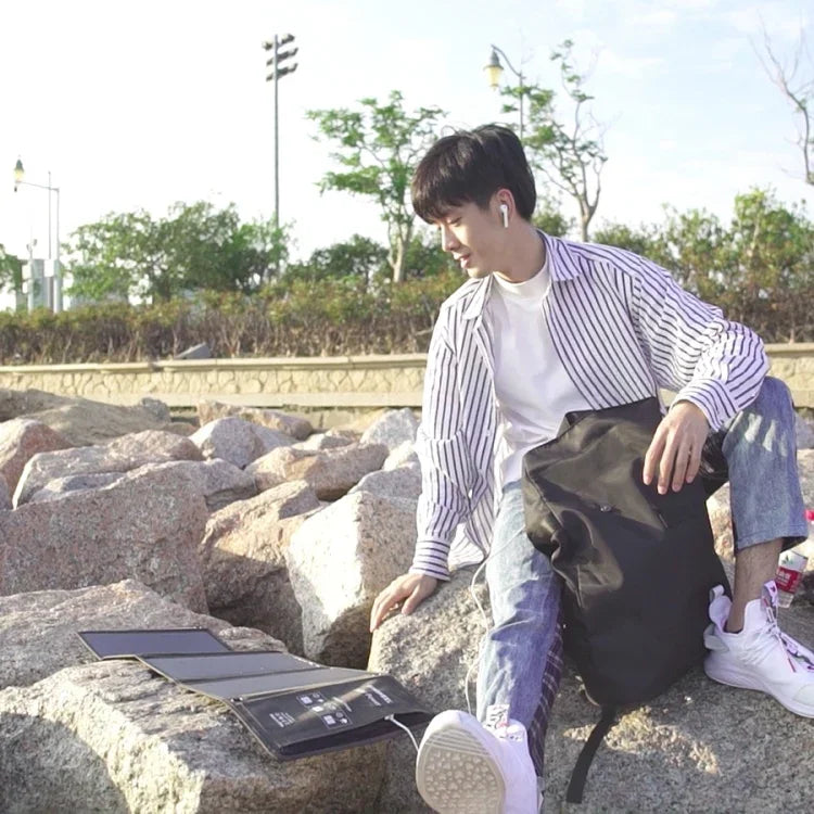 Hopfällbar 21W Solpanel för Friluftsliv, Resor och Snabbladdning