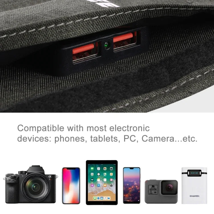 Hopfällbar 21W Solpanel för Friluftsliv, Resor och Snabbladdning