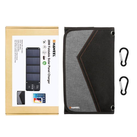 HAWEEL 28W Vikbar Solpanel med Snabbladdning