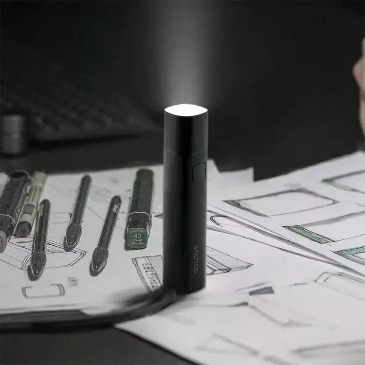 Original Xiaomi Youpin SOLOVE LED ficklampa. Köp bra uppladdningsbar Xiaomi ficklampa.