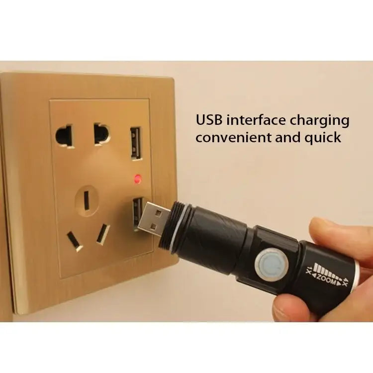 Cree ficklampa med zoom, modell S-LED-7603B, pålitlig ljuskälla