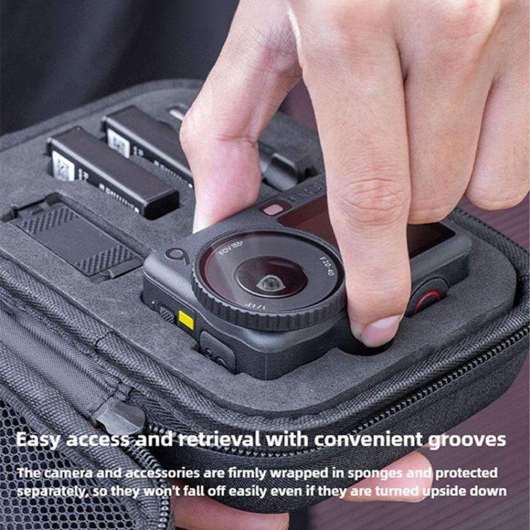 Förvaringsväska för DJI Osmo Action 6, portabel actionkamera förvaring med handtag.