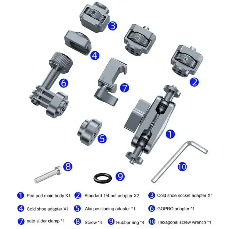 Säädettävä kameran taikavarsikiinnike valokuvaukseen