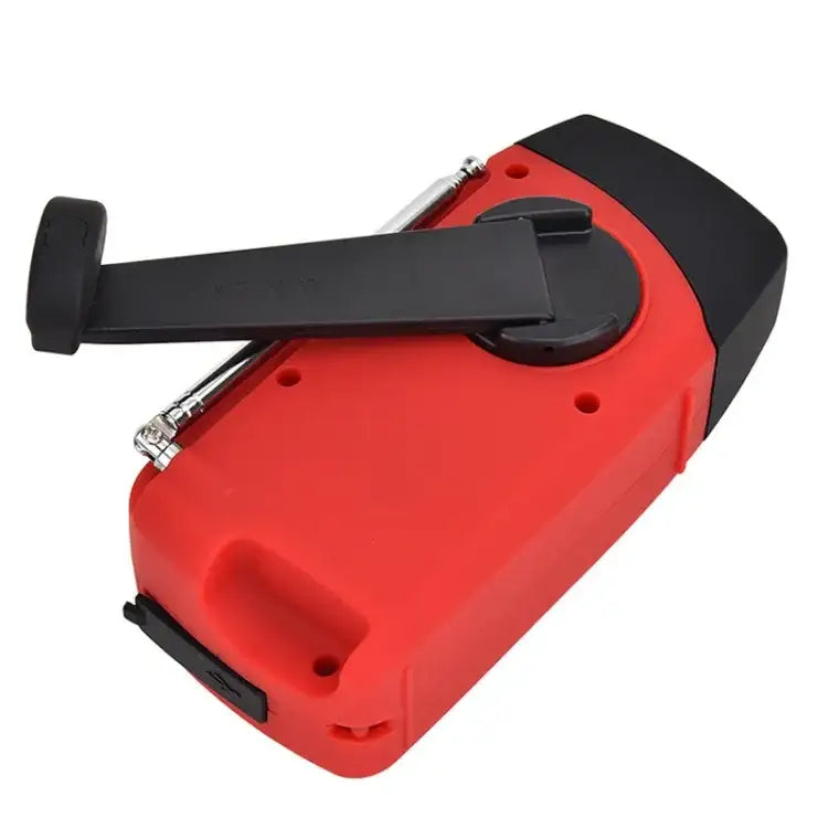 Monipuolinen Crank Radio -aurinkokenno hätätilanteisiin varautumiseen