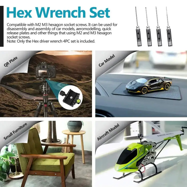 BRDRC 4 In 1 Drone Repair And Disassembly Tool Inner Hexagonal T6/T9 Screwdriver - Action King