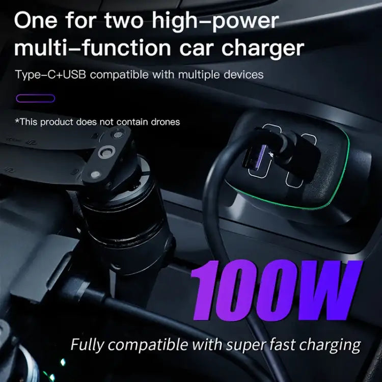 For DJI Mavic 3/Mini 2 RCSTQ 100W 2 In 1 Car Charger - Action King