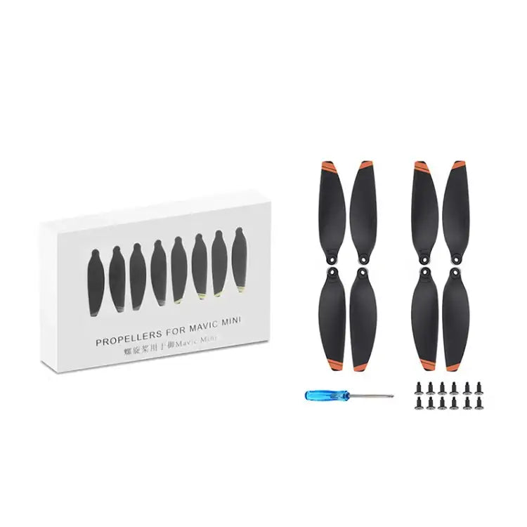 DJI Mavic Mini 4726F -droonin lisävarusteisiin, 2 paria oranssia reunaa, 4 paria oranssia reunaa, 2 paria hopeaa reunaa, 4 paria hopeaa reunaa, 2 paria kultaista reunaa, 4 paria kultaista reunaa