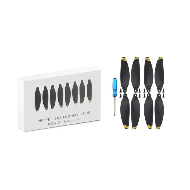 DJI Mavic Mini 4726F -droonin lisävarusteisiin, 2 paria oranssia reunaa, 4 paria oranssia reunaa, 2 paria hopeaa reunaa, 4 paria hopeaa reunaa, 2 paria kultaista reunaa, 4 paria kultaista reunaa
