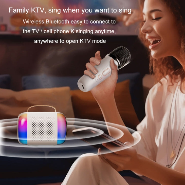 Kannettava Bluetooth-kaiutin kotiin ja ulkokäyttöön Langaton karaokeääni, Y5 1 mikrofoni, Y5 2 mikrofonia