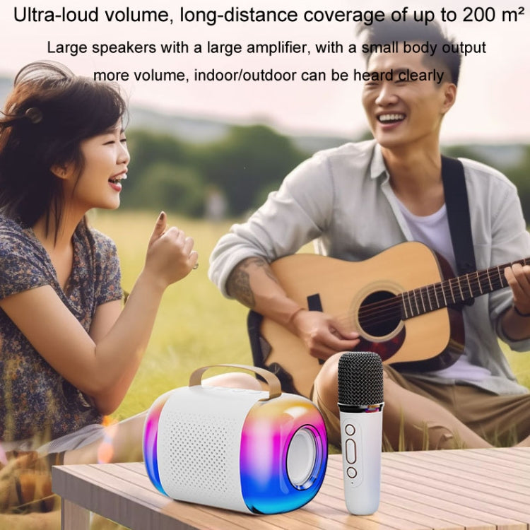 Kannettava Bluetooth-kaiutin kotiin ja ulkokäyttöön Langaton karaokeääni, Y5 1 mikrofoni, Y5 2 mikrofonia