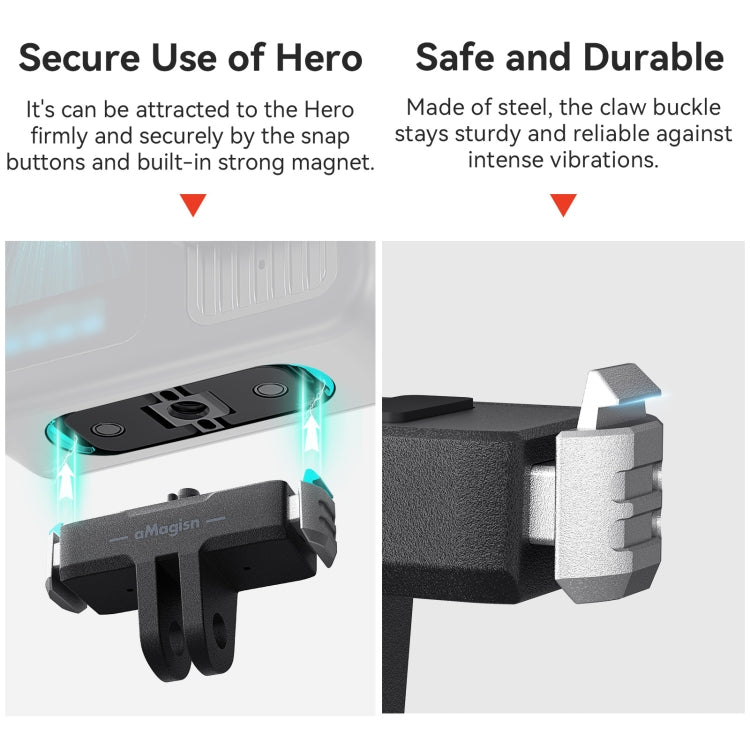 GoPro Hero 13 -kameran magneettikiinnike pikalukolla