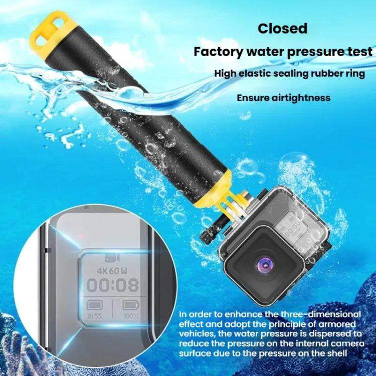 TELESIN For GoPro HERO8 Black 50m Waterproof Protective Case Diving Case Sports Camera Accessories - Action King