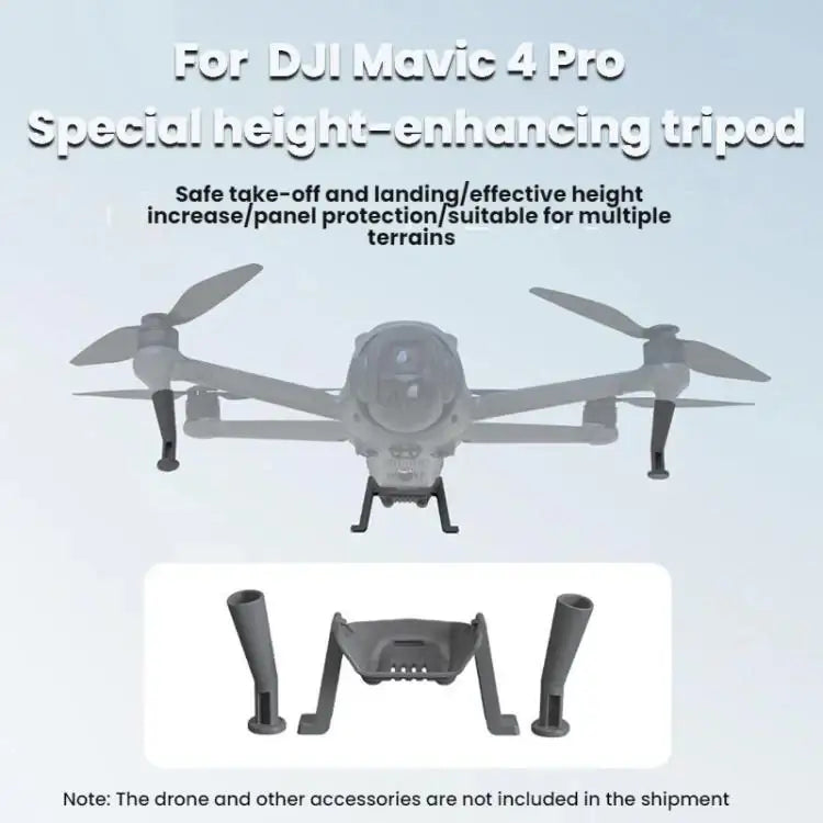 Höjdökande landningsställ BRDRC för DJI Mavic 4 Pro. Skyddar drönaren vid start och landning.