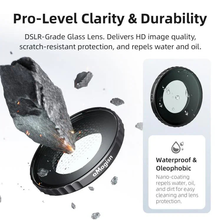 aMagisn Vattentätt Anti-fog Filter för Insta360 GO Ultra