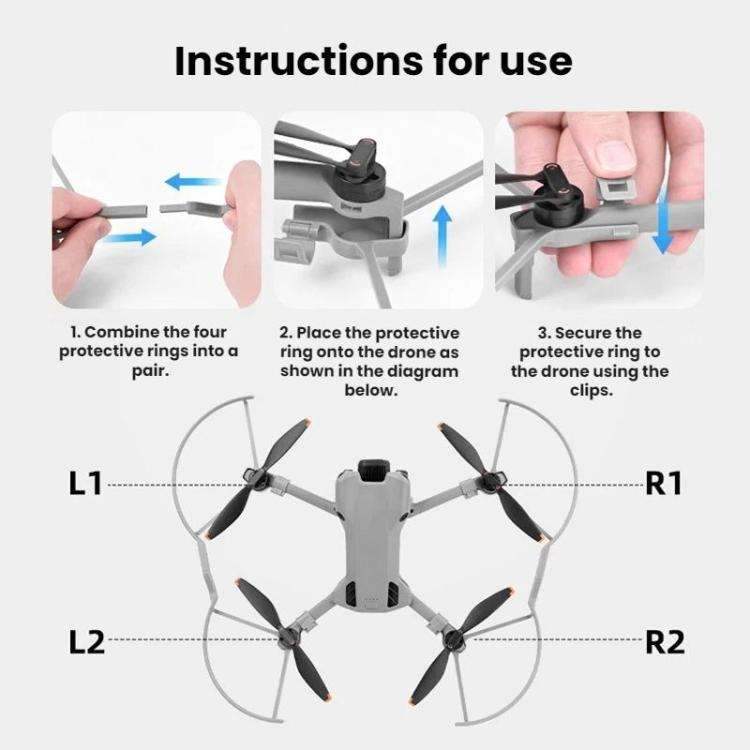 Propellerskydd för DJI Mini 5 Pro BRDRC. Skydda drönarens propellrar från skador, 4-pack.