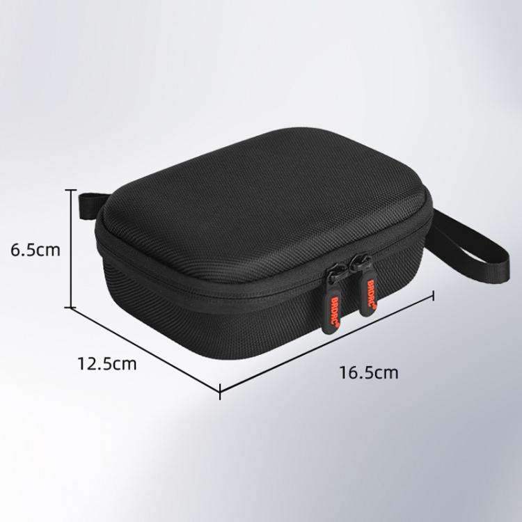 Robust Osmo Action 6 skyddsväska från BRDRC, i svart hårt skal, anpassad för säker förvaring & transport.