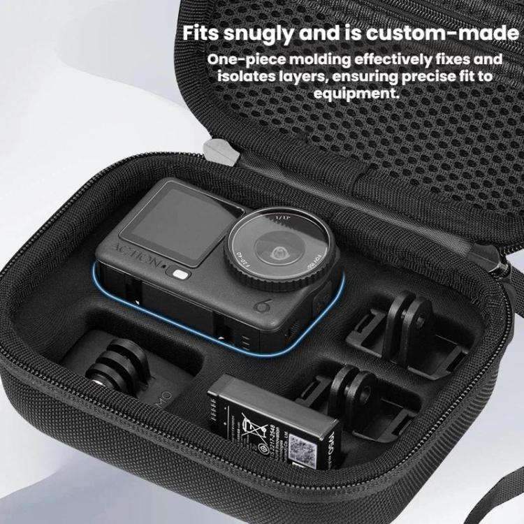 BRDRC Robust Osmo Action 6 skyddsväska, vattentät och stöttålig för säker transport av kamera & tillbehör.