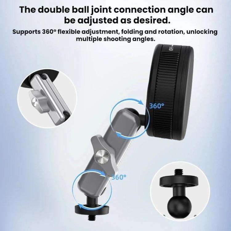 Flymile Auton Imukuppikiinnike DJI Osmo Pocket 3 / Osmo Action 6 / 5 Pro -kameroille