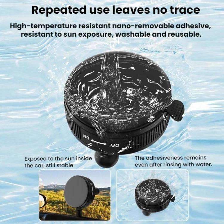 Flymile Auton Imukuppikiinnike DJI Osmo Pocket 3 / Osmo Action 6 / 5 Pro -kameroille