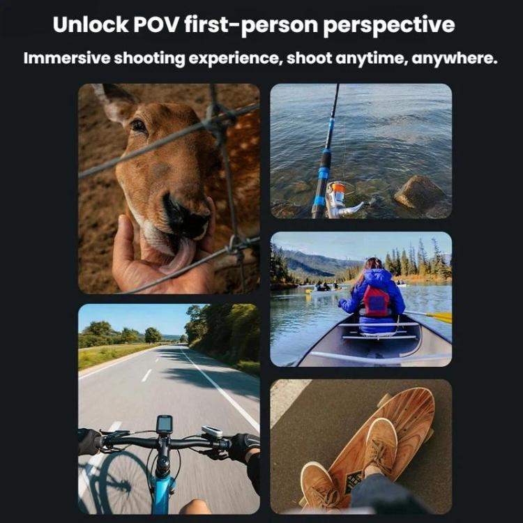 Magnetfäste Insta360 GO med halsklämma för handsfree filmning och stabila bilder.