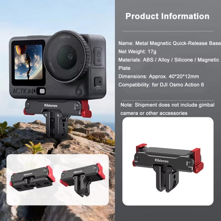 Kaksipuolinen magneettikiinnike DJI Osmo Action 6:lle