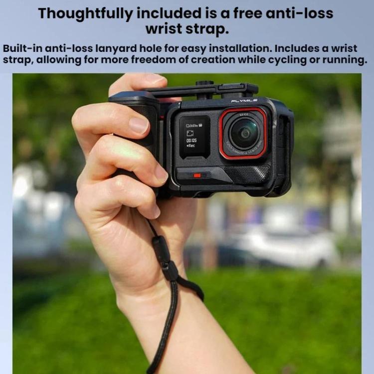 Insta360 Ace Pro skydd med linsskydd och tillbehör, redo för action.