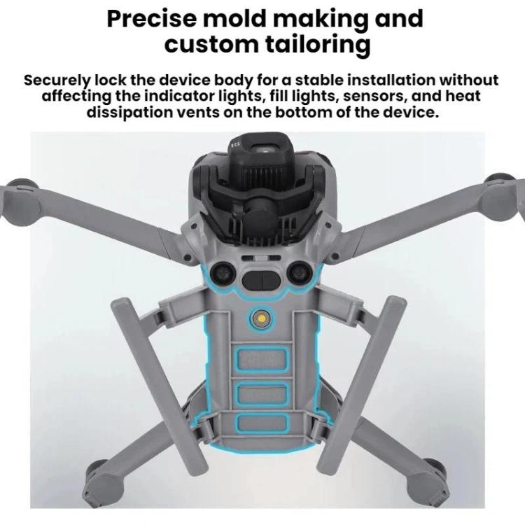 Förhöjt BRDRC landningsställ för DJI Mini 5 Pro, ger bättre markfrigång och skydd.