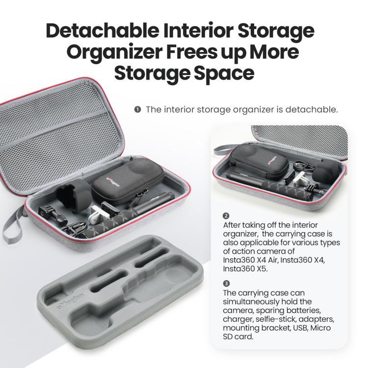 Insta360 X4 väska v1 ger optimalt skydd för din Insta360 X4 kamera.