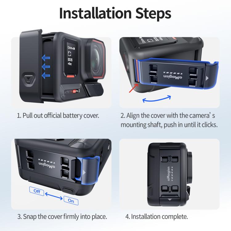 Insta360 Ace Pro pystysuora akkukansi