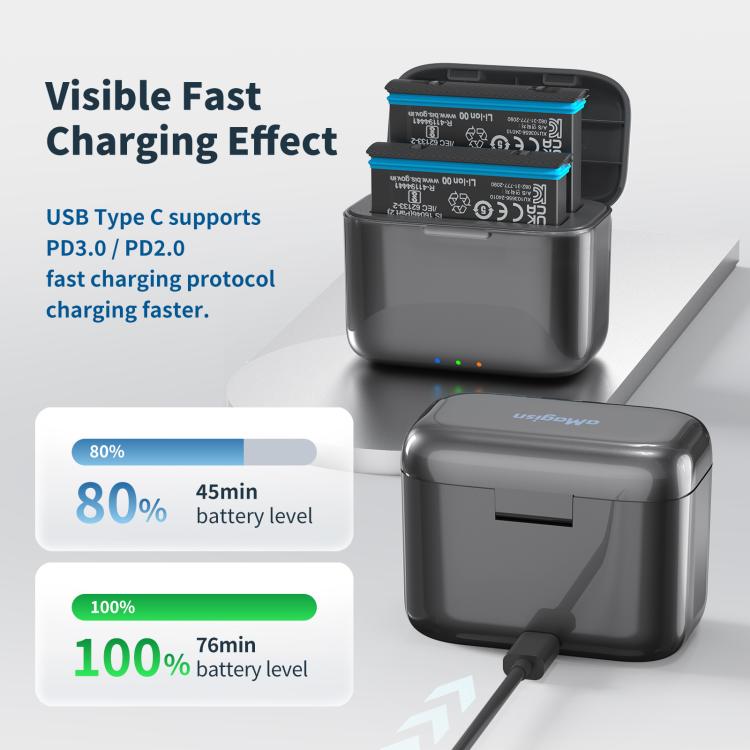 Insta360 X4 Air AMagisn - Insta360 X4:n latauskotelo nopeaan lataukseen