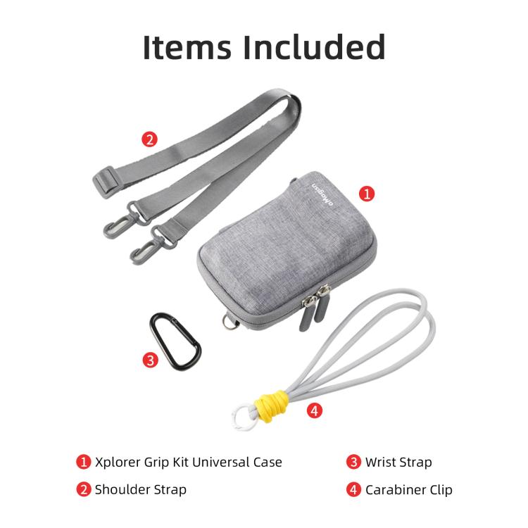 Actionkamera väska med justerbar axelrem för säker transport av din kamerautrustning, svart.