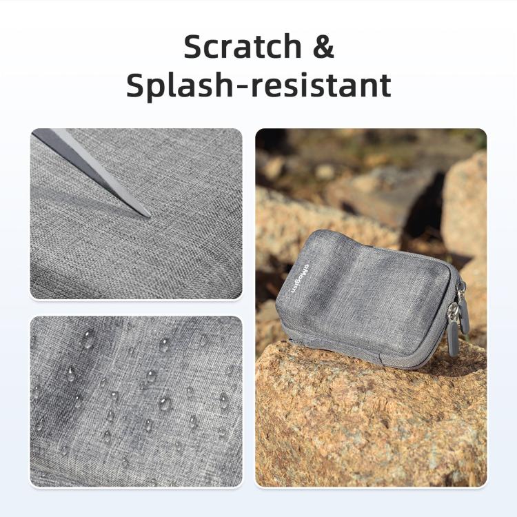 Svart actionkameraväska med justerbar axelrem för säker transport av din kamerautrustning.