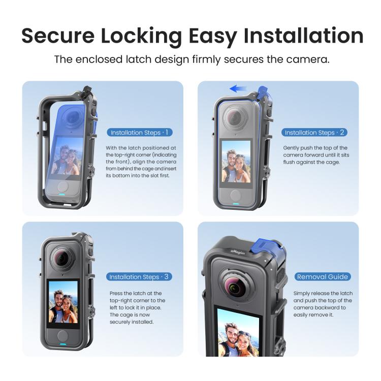 Insta360 X4 -kamerahäkki optimaaliseen suojaukseen