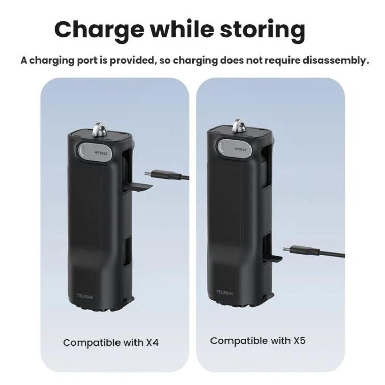 TELESIN-kahva ja jalusta Insta360 X4/X5:lle