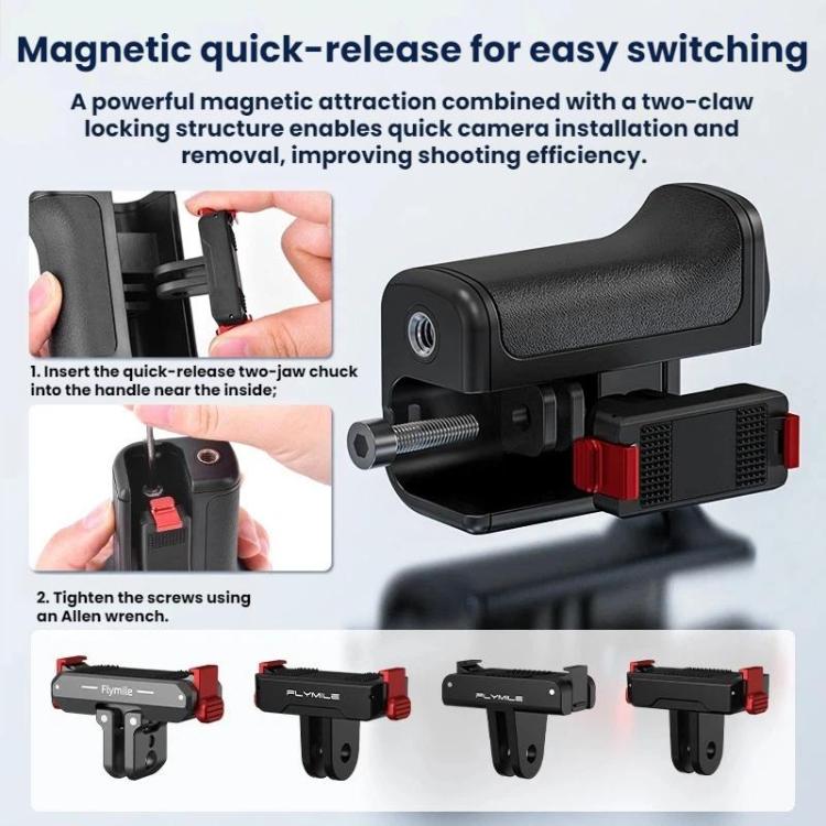 Osmo Action 6 -kamerahäkki pikalukolla ja kahvalla