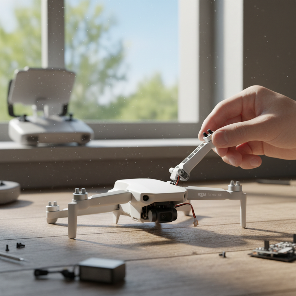 For DJI Mavic Mini SE Left Front Right Front Arm Repair Parts, Spec: Right Front (Produktbild (vinkel))