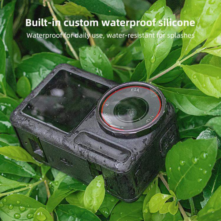 Skyddslock för DJI Osmo Action 5 Pro dataport, svart. Skyddar från smuts och vatten.