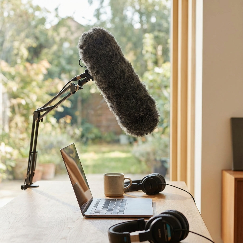 Mikrofonvindskydd: Minskar brus. Passar de flesta mikrofoner. Skyddar effektivt.