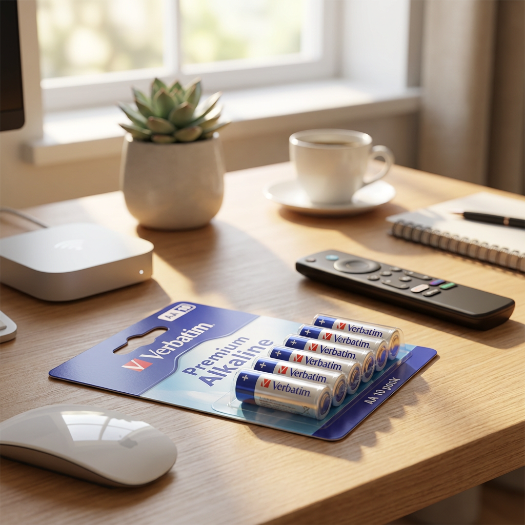 Verbatim Premium Alkaline AA - LR6 Batteri, 1.5v - 10-Pack (Miljöbild ⚠️)